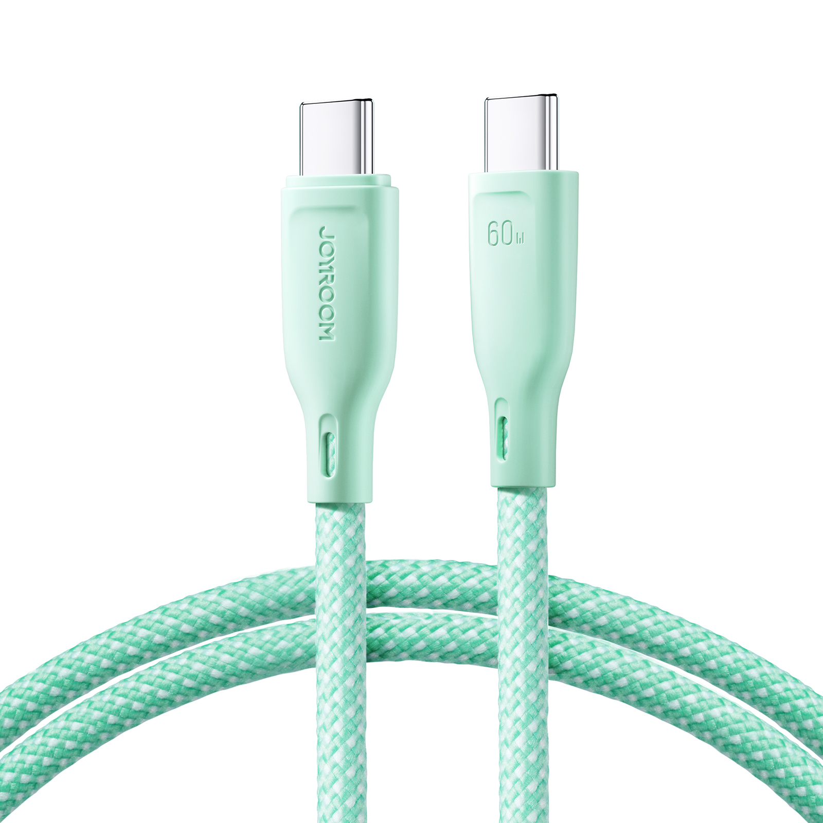 Joyroom Multi-Color Series S-A34 USB-C / USB-C PD 60W kabelis 1m - zaļš