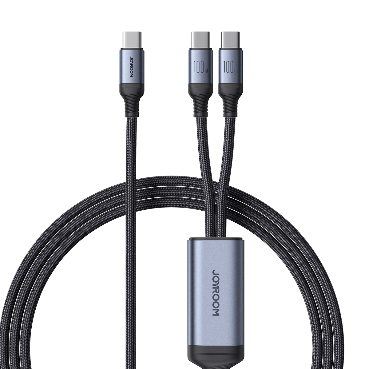 Joyroom Speedy Series S-A21 2in1 USB-C - USB-C / USB-C kabelis 100W 1.5 m - melns