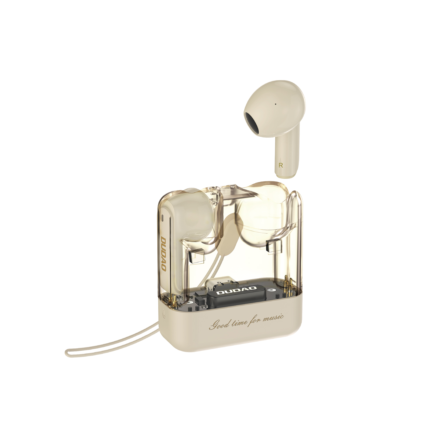 Dudao U18Pro Bluetooth 5.3 TWS bezvadu austiņas - bēšas