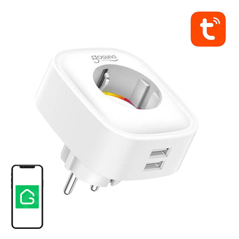 Viedā kontaktligzda WiFi Gosund SP112 2xUSB, 16A, Tuya