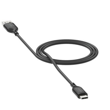 Mophie Charge Essentials USB-A - USB-C kabelis 1m - melns