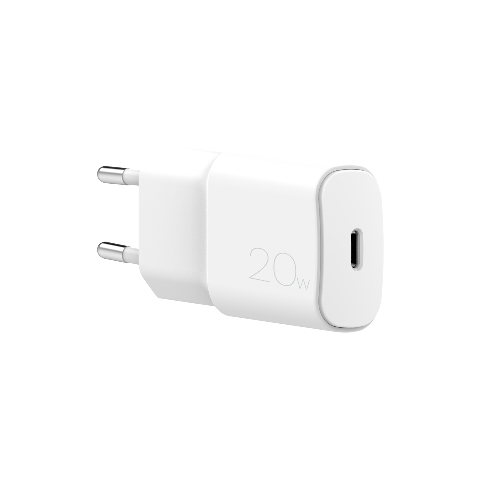 Puro White 20W Power Delivery USB-C sienas lādētājs - balts