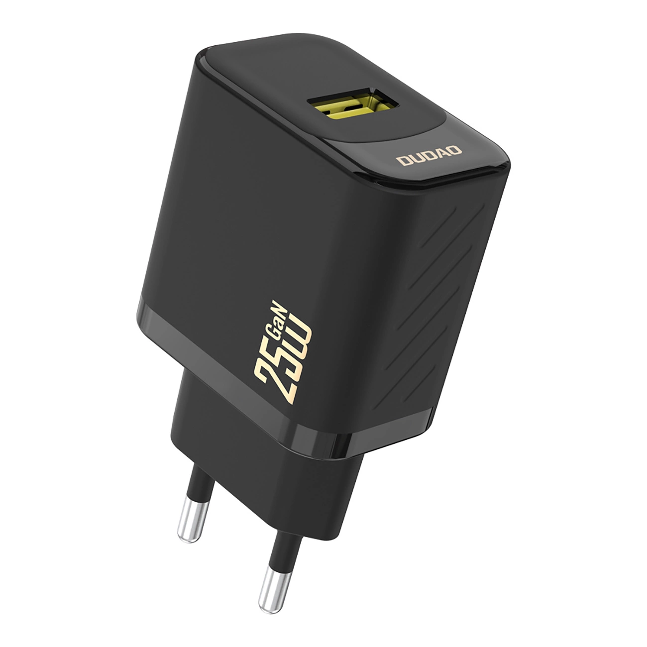 Dudao A27S 25W GaN USB-A lādētājs - melns