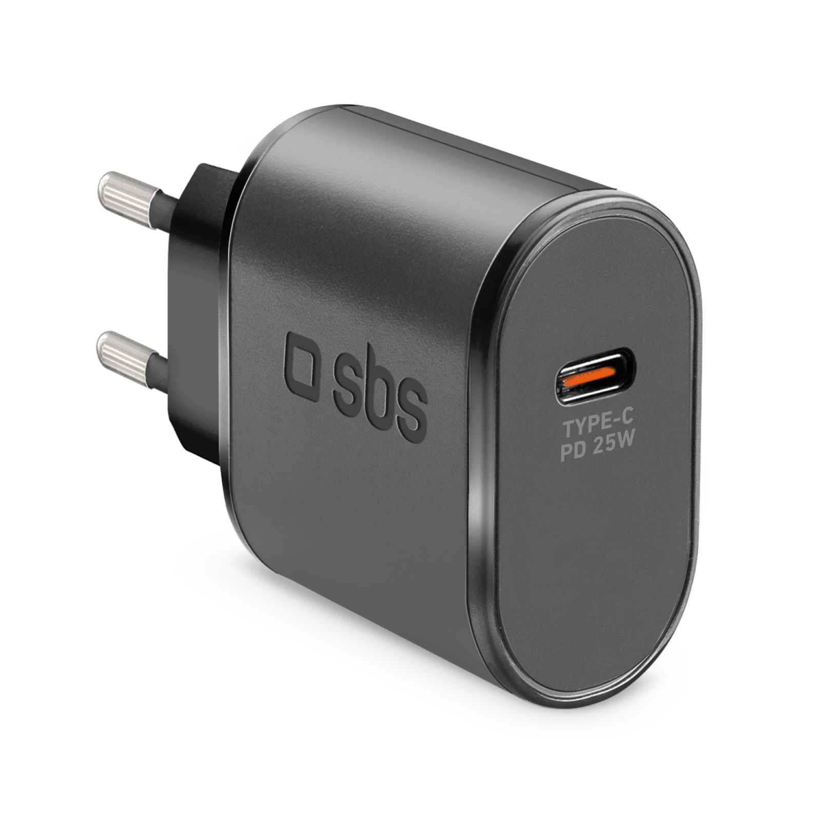 SBS TETR1CPD25 25W USB-C sienas lādētājs ar Power Delivery - melns