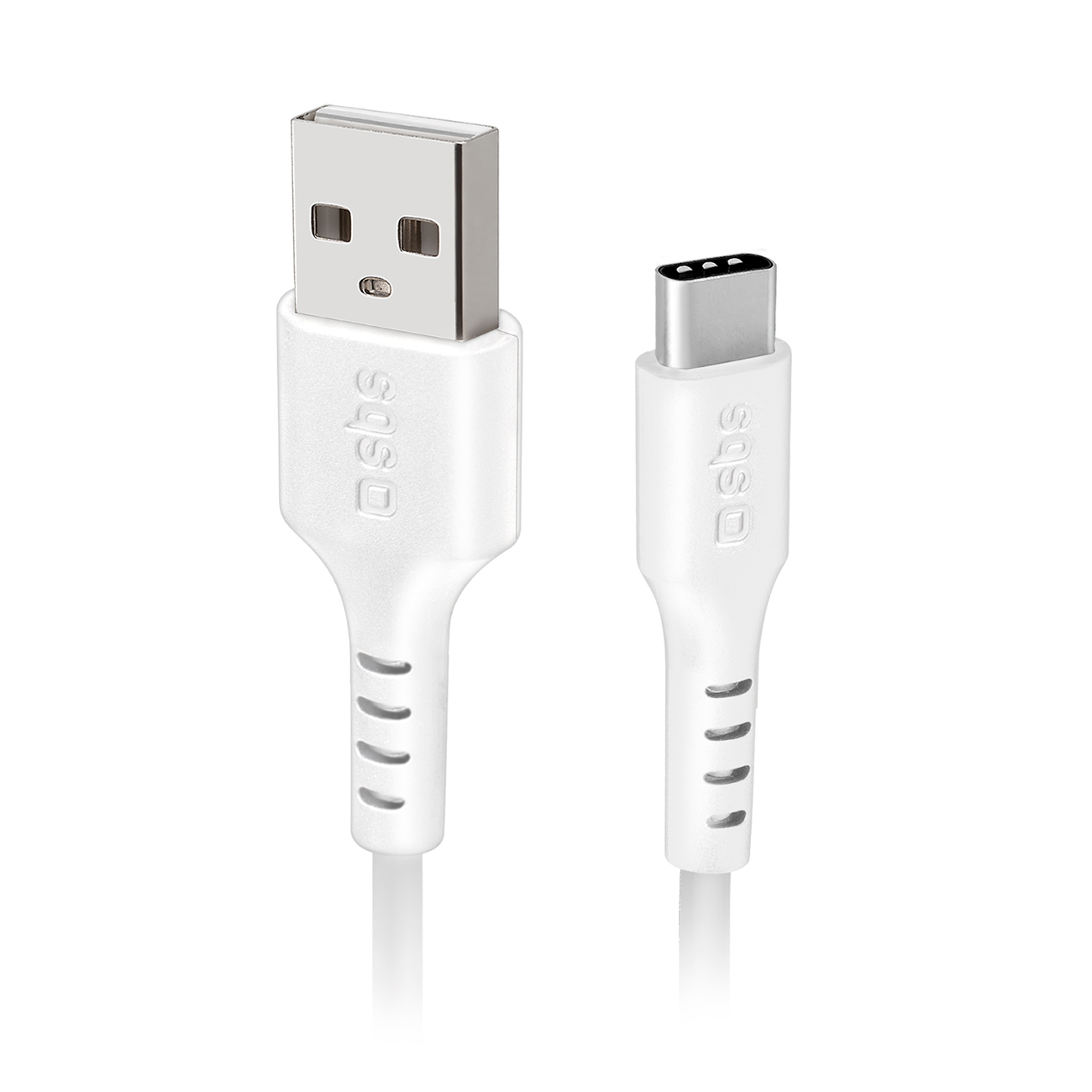 SBS TECABLEMICROC15W USB-A - USB-C kabelis 1,5 m - balts