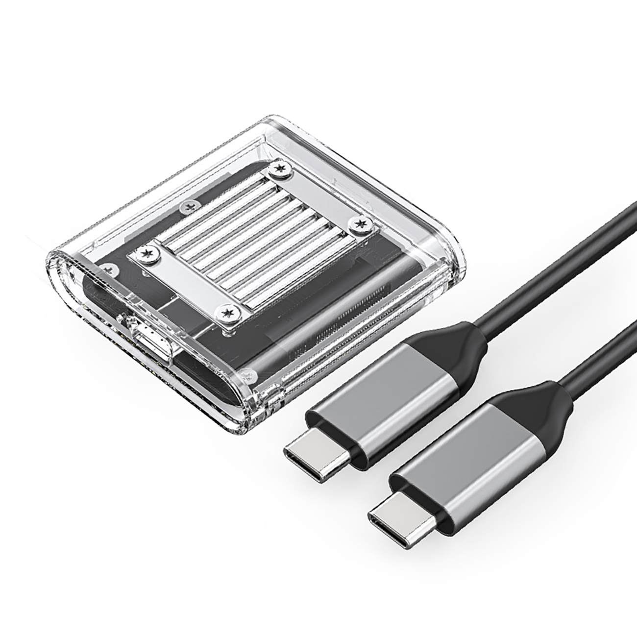 Orico TC20-M2-10G M.2 NVME USB-C 3.2 disku ietvars - caurspīdīgs