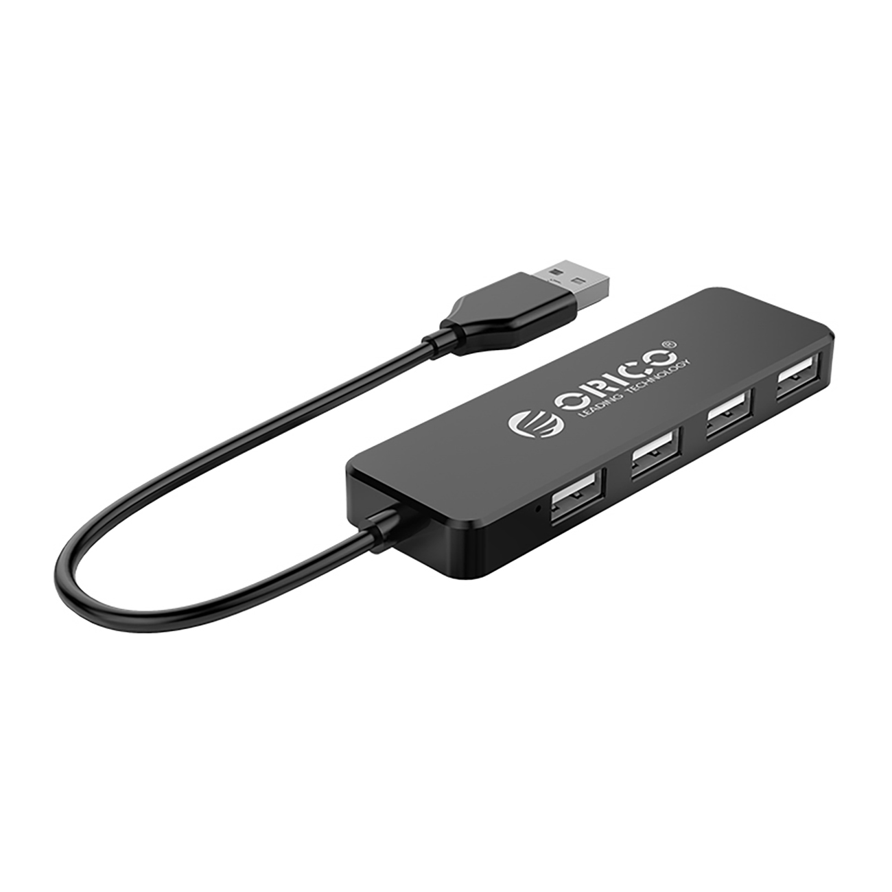 Orico FL01 USB-A Hub dokstacija 4x USB-A 2.0 - melna