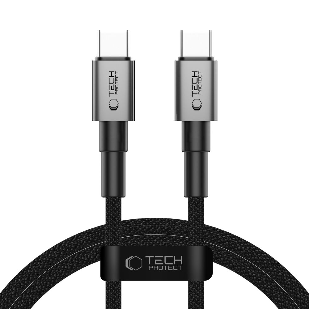 Tech-Protect UltraBoost DNA USB-C PD100W/5A kabelis 100cm - pelēks
