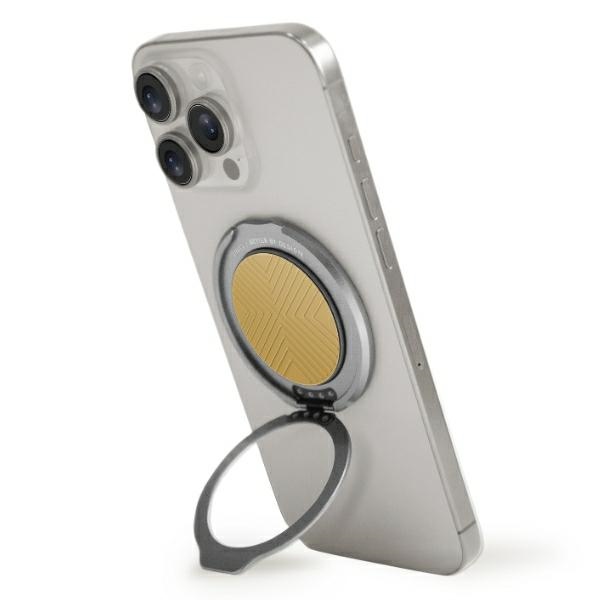 Uniq Gripfit 360 magnētiskais turētājs ar statīvu – dzeltens / kanāriju dzeltens