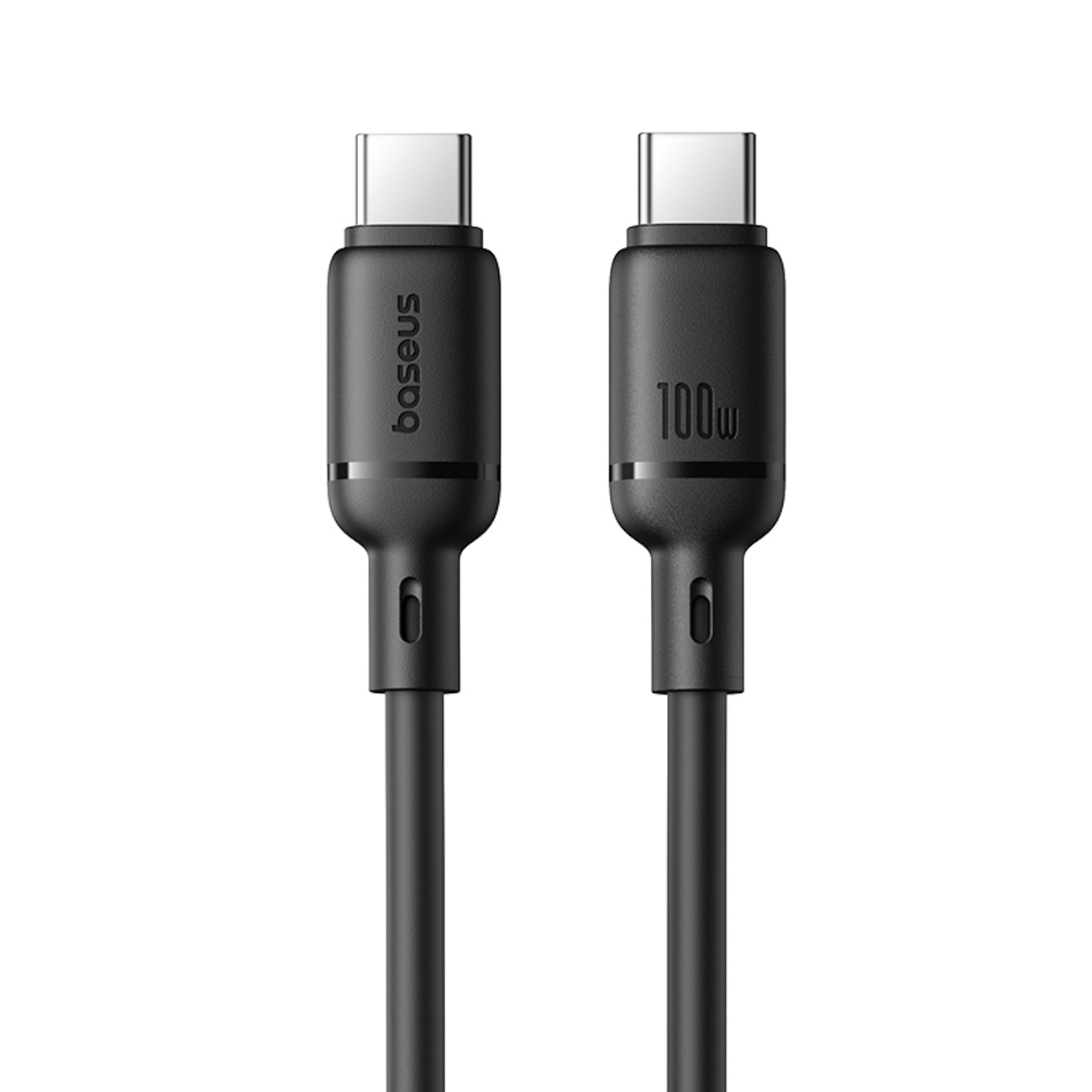 Baseus Silky Series 100W USB-C - USB-C 1m kabelis - melns