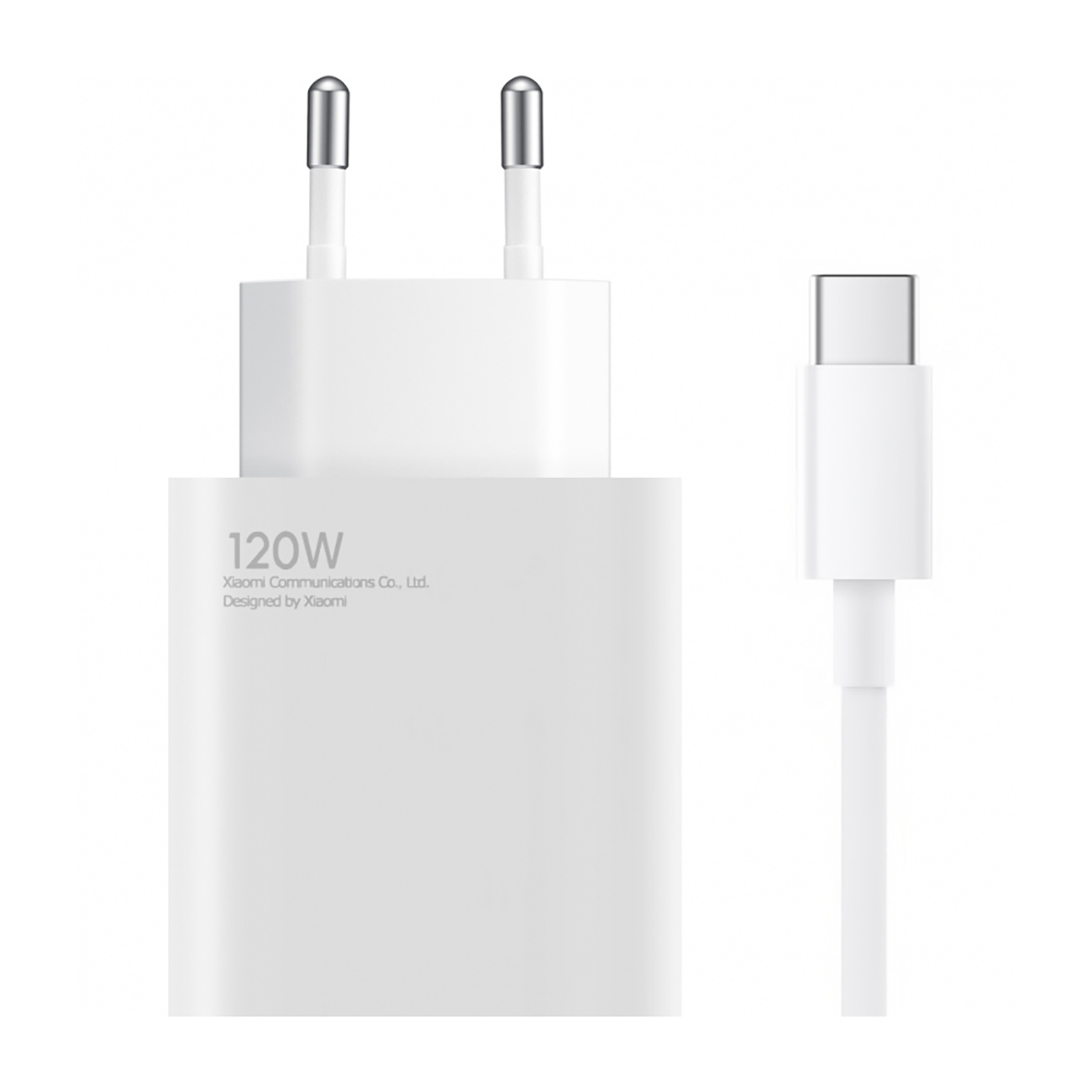 Xiaomi BHR9462EU 120W 6A USB-A sienas lādētājs ar USB-C kabeli - Balts