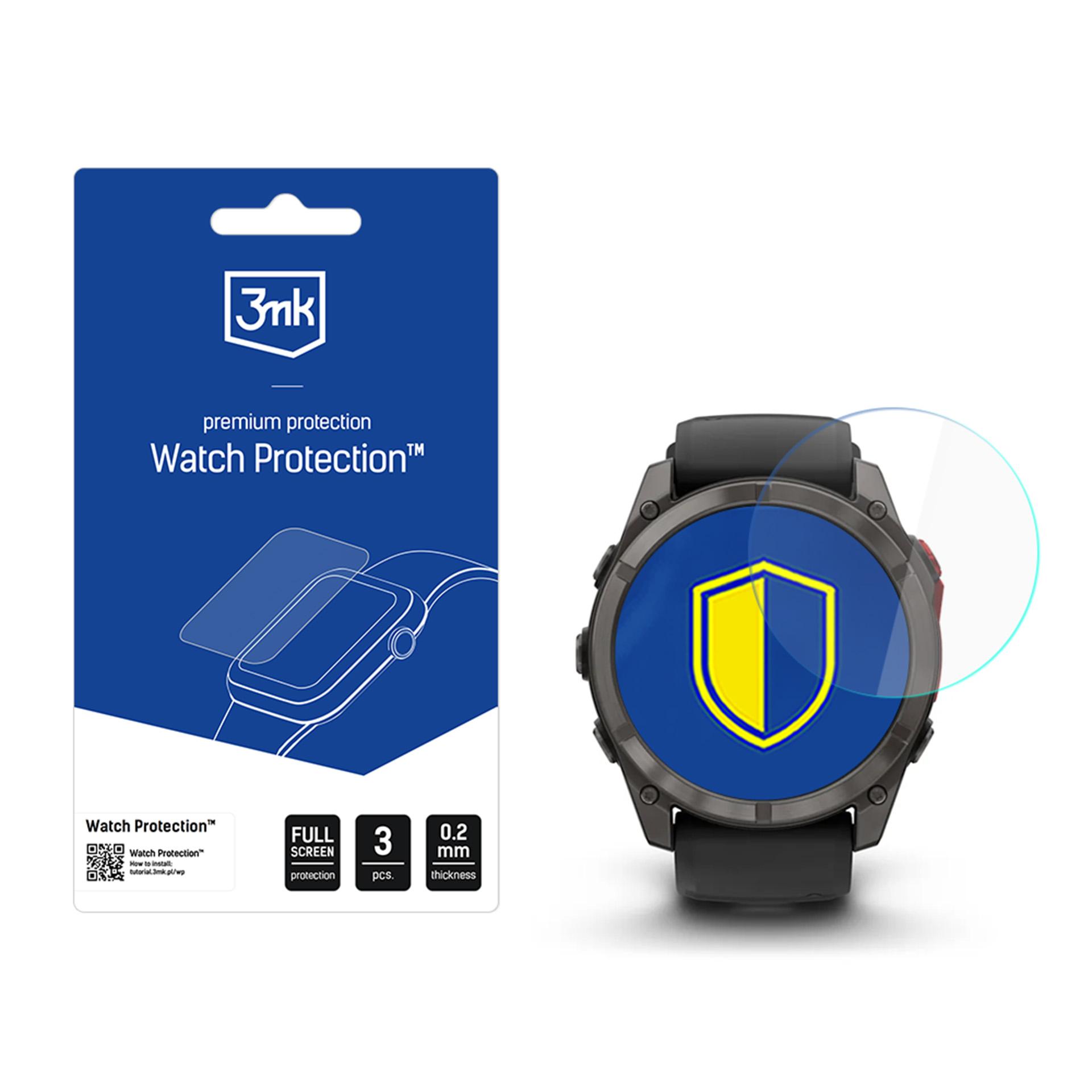 3mk Watch Protection ARC viedpulksteņa aizsargstikls Garmin Fenix ​​8 Pro 51 mm (Amoled, MicroLED)