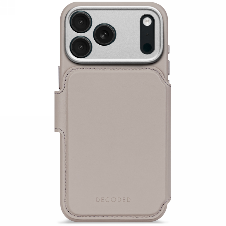 Decoded Leather Detachable Wallet Maciņš with MagSafe iPhone 17 Pro Max - Gray