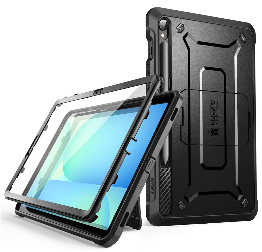 Supcase Unicorn Beetle Pro maciņš Samsung Galaxy Tab S10 FE+ Plus 13.1 melns