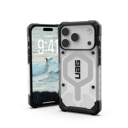 UAG Pathfinder Clear MagSafe Maciņš iPhone 17 Pro - Balts and Gray