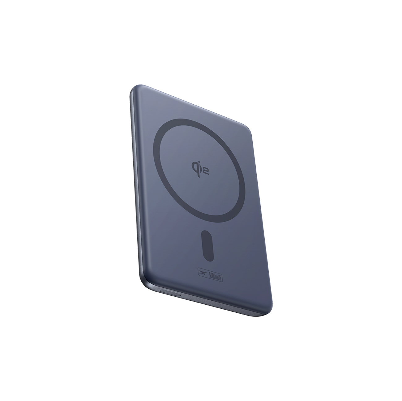 Baseus PicoGo AM31 Qi2 5000mAh 20W īpaši plāns MagSafe saderīgs portatīvais lādētājs ar statīvu un Baseus Simple USB-C 20cm pītu kabeli - pelēks