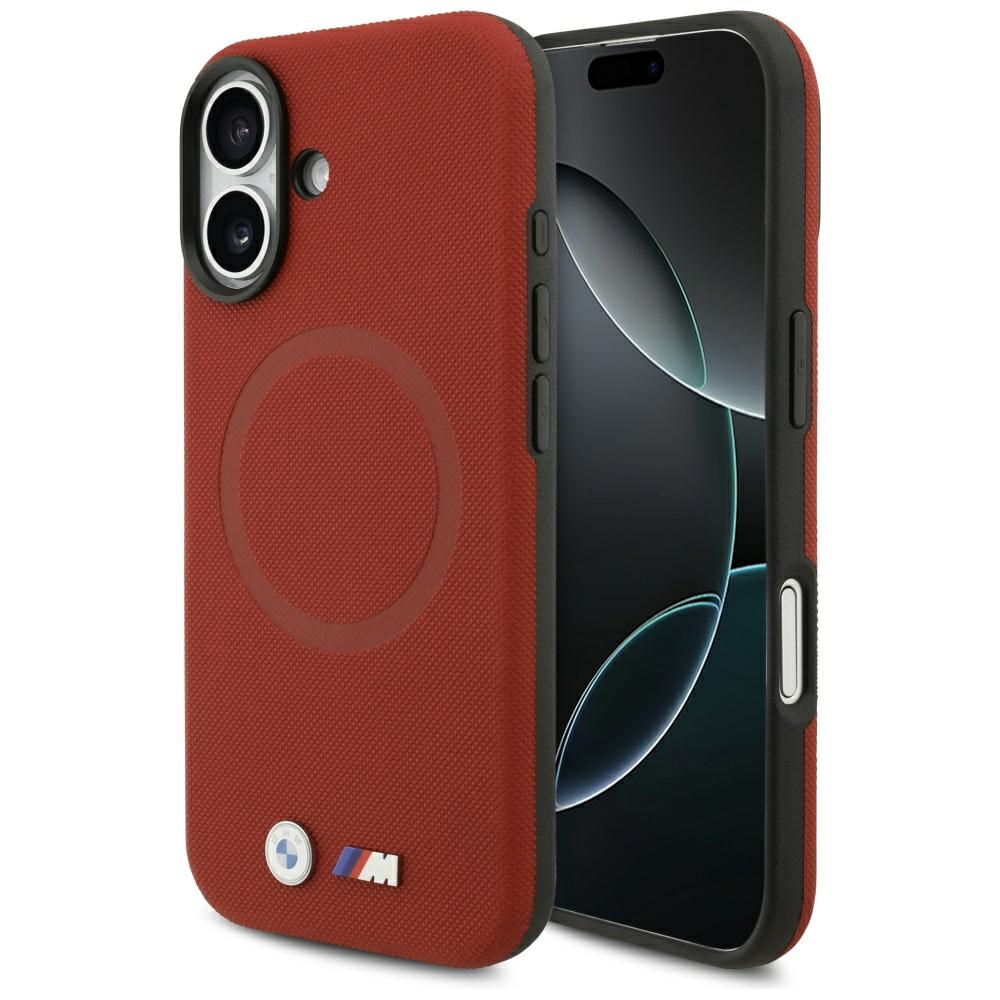 BMW M FW Metal Logo MagSafe futrālis iPhone 17 - Sarkans