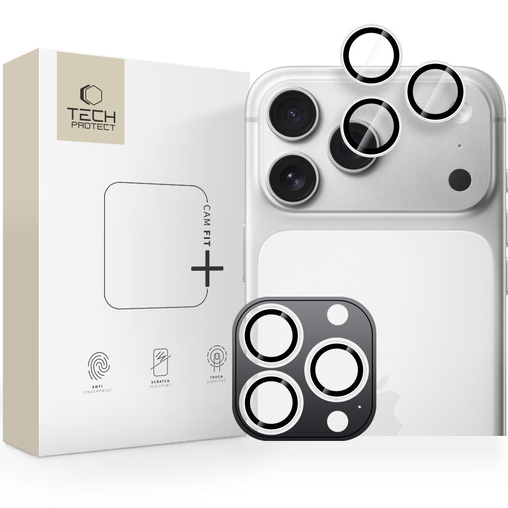 Tech-Protect Camring Fit+ kameras vāciņš, paredzēts iPhone 14 Pro / Max / 15 Pro / Max / 16 Pro / Max / 17 Pro / Max – sudraba