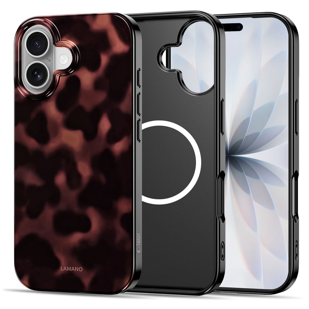 Tech-Protect Lamano Magnētiskais viedtālruņa apvalks iPhone 16 - melns un sarkans