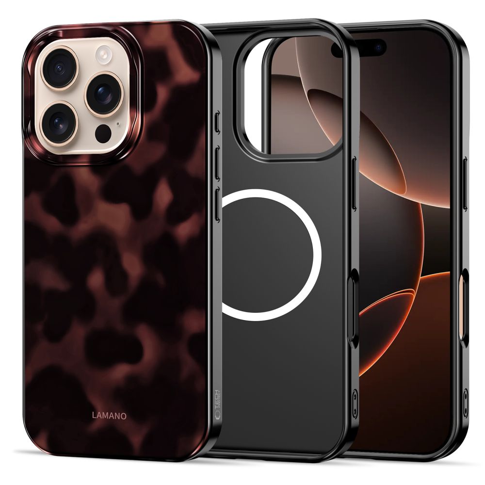 Tech-Protect Lamano Magnētiskais viedtālruņa apvalks iPhone 16 Pro - melns un sarkans