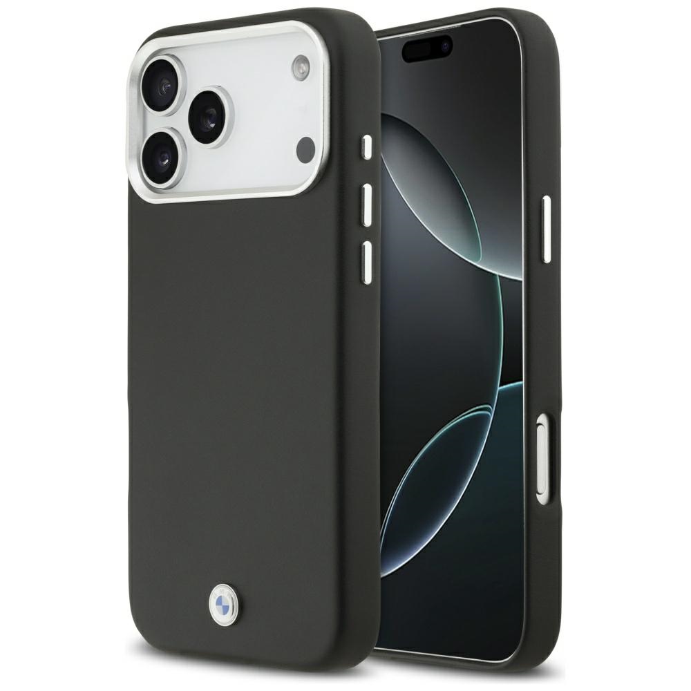 BMW Sign pilnībā pārklājošs metāla magnētiskais viedtālruņa apvalks iPhone 17 Pro Max - melns