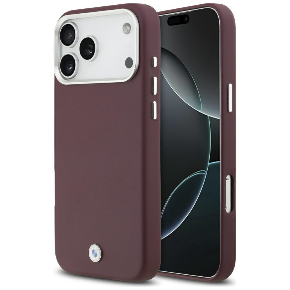 BMW Sign pilnībā pārklājošs metāla magnētiskais viedtālruņa apvalks iPhone 17 Pro Max - sarkans