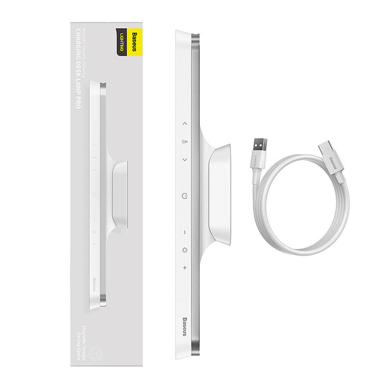 Baseus Magnetic Stepless Lamp Pro, ar skarienjutigos paneli (balta)