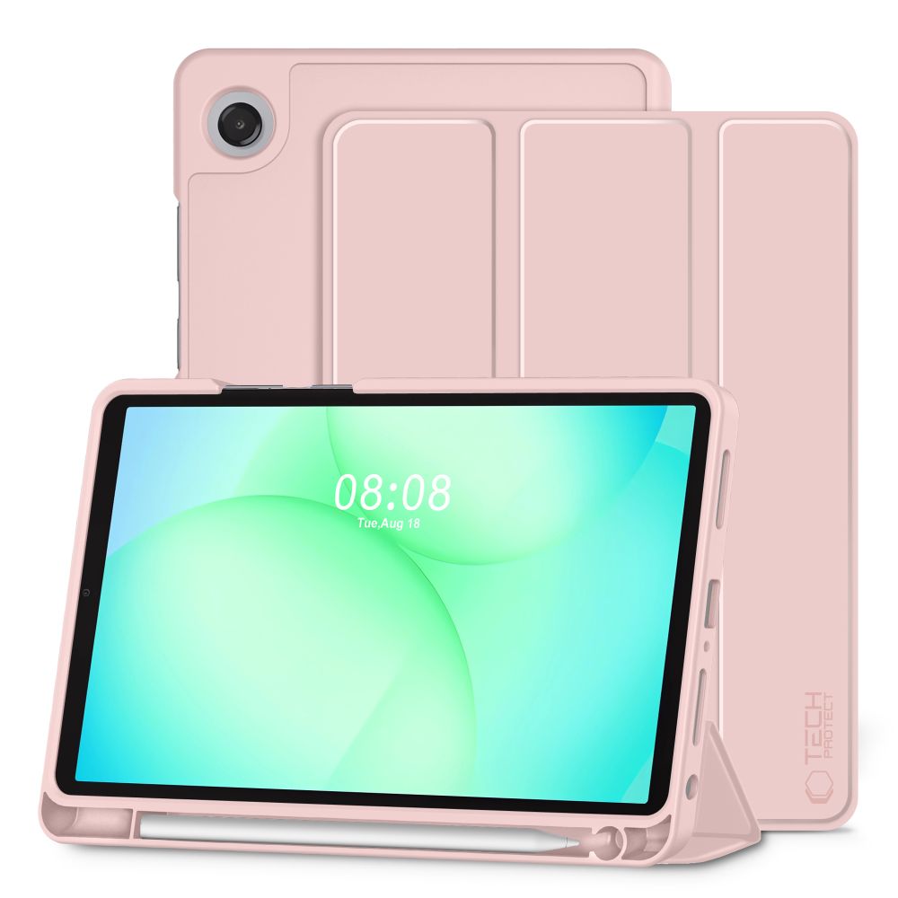 TechProtect SmartCase Pen maciņš Samsung Galaxy Tab A9+ / A11+ Plus 11.0 rozā