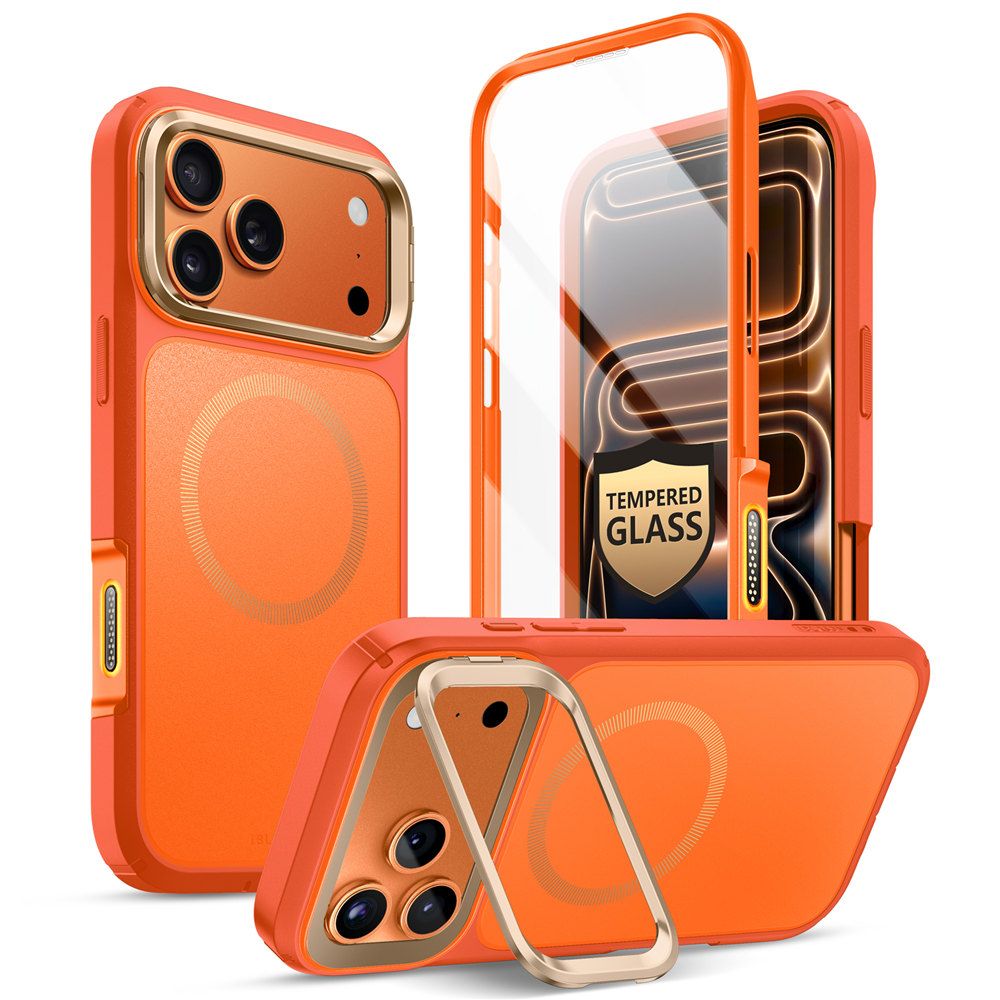 Supcase IBLSN Ares Flip MagSafe maciņš iPhone 17 Pro Max oranžs