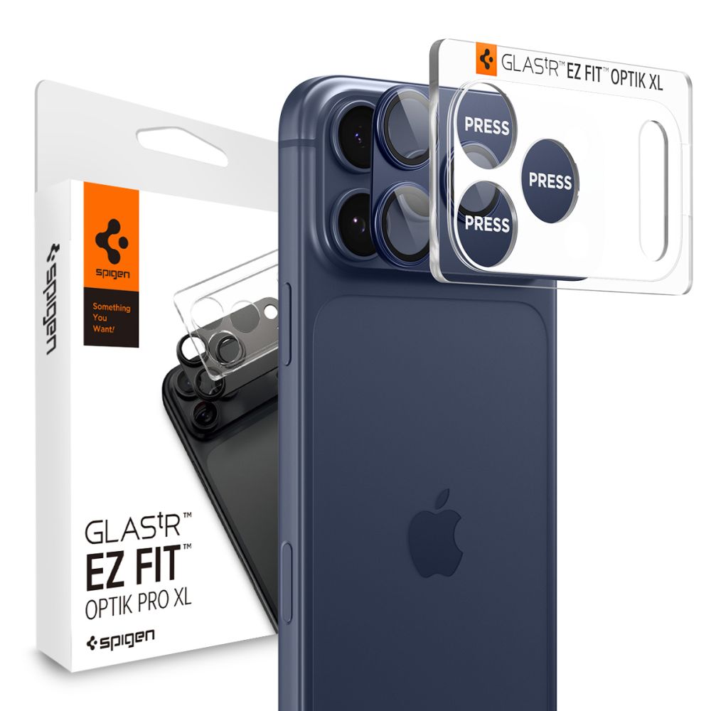 Spigen Optik Pro XL kameras objektiva stikls priekš iPhone 17 Pro - Tumši zils