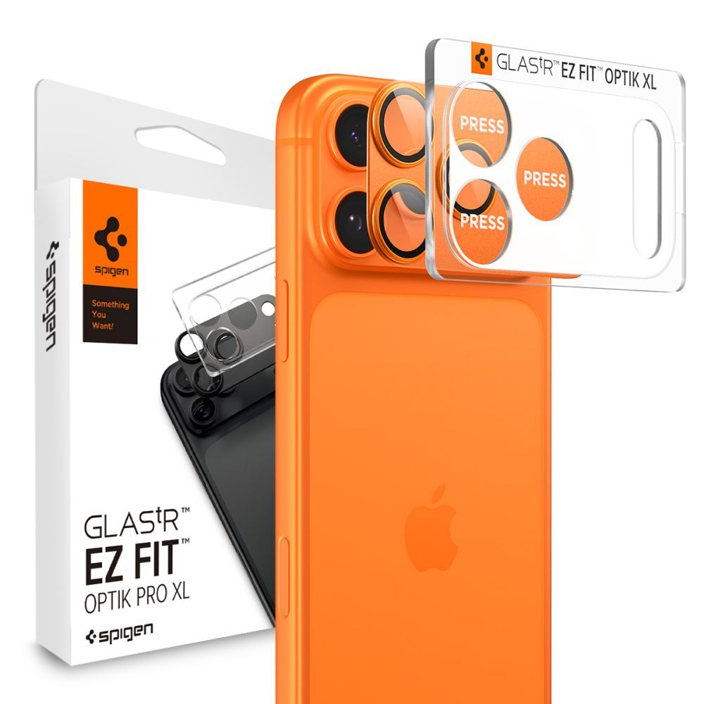 Spigen Optik Pro XL kameras objektiva stikls priekš iPhone 17 Pro Max - Oranzs