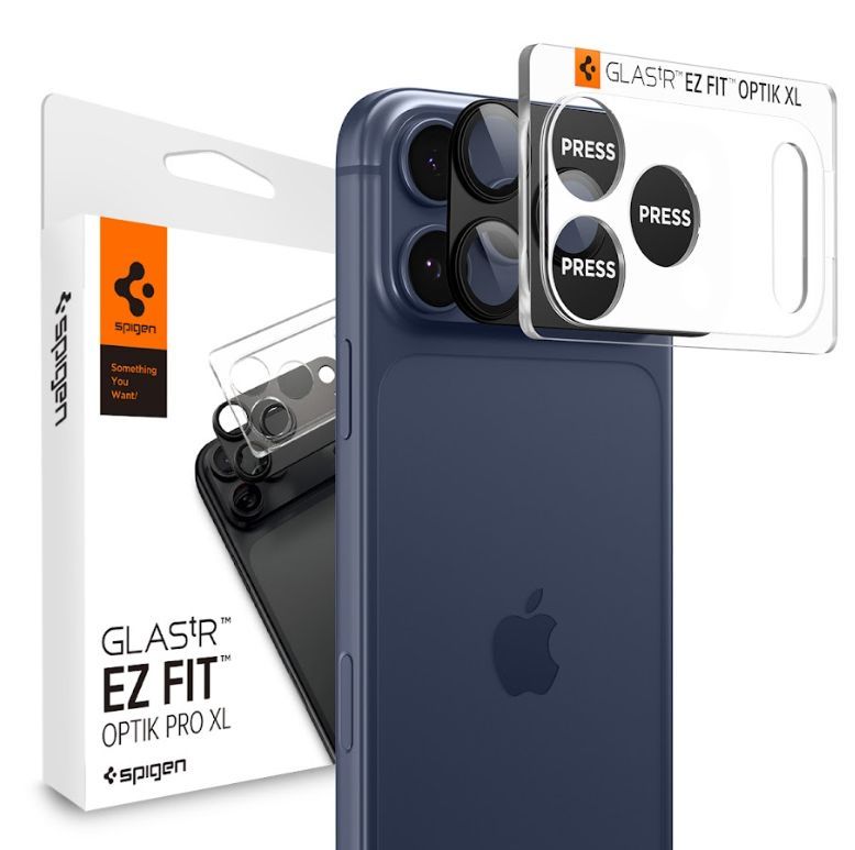 Spigen Optik Pro XL kameras objektiva stikls priekš iPhone 17 Pro Max - Melns