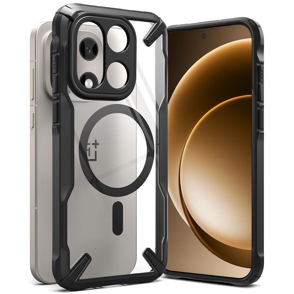 Ringke Fusion X Magnetic MagSafe macins priekš OnePlus 15 - Caurspidigs melns