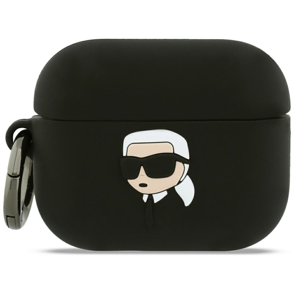 Karl Lagerfeld Silicone Karl Head 3D macins AirPods Pro 3 - melns