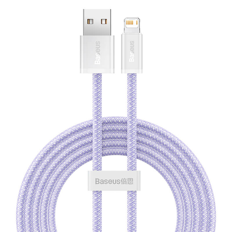 USB kabelis Lightning ierīcēm Baseus Dynamic 2 Series, 2.4A, 2m (violets)
