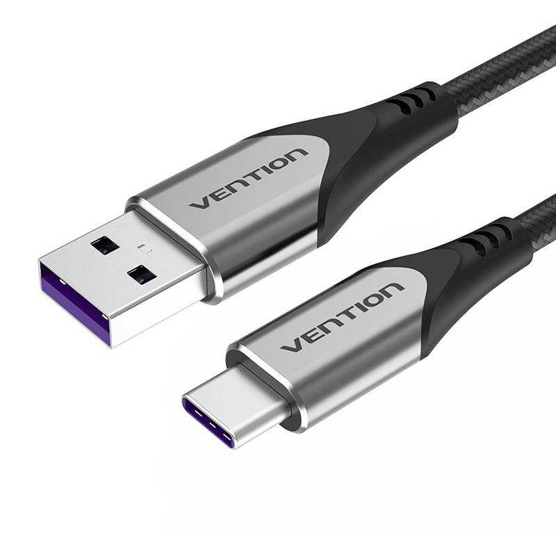 Kabeļa USB-C savienojums ar USB 2.0 Vention COFHG FC 5A 1,5 m (pelēks)