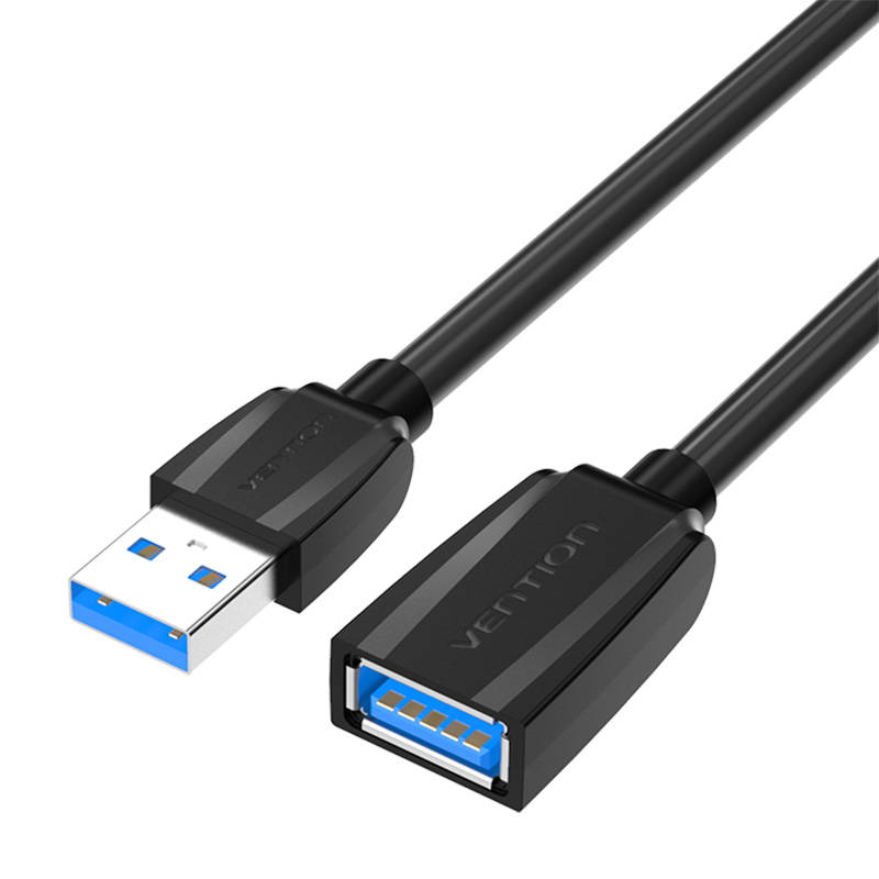 Pagarinātājs USB 3.0 no vīriešu uz sieviešu USB Vention VAS-A45-B300 3m (melns)