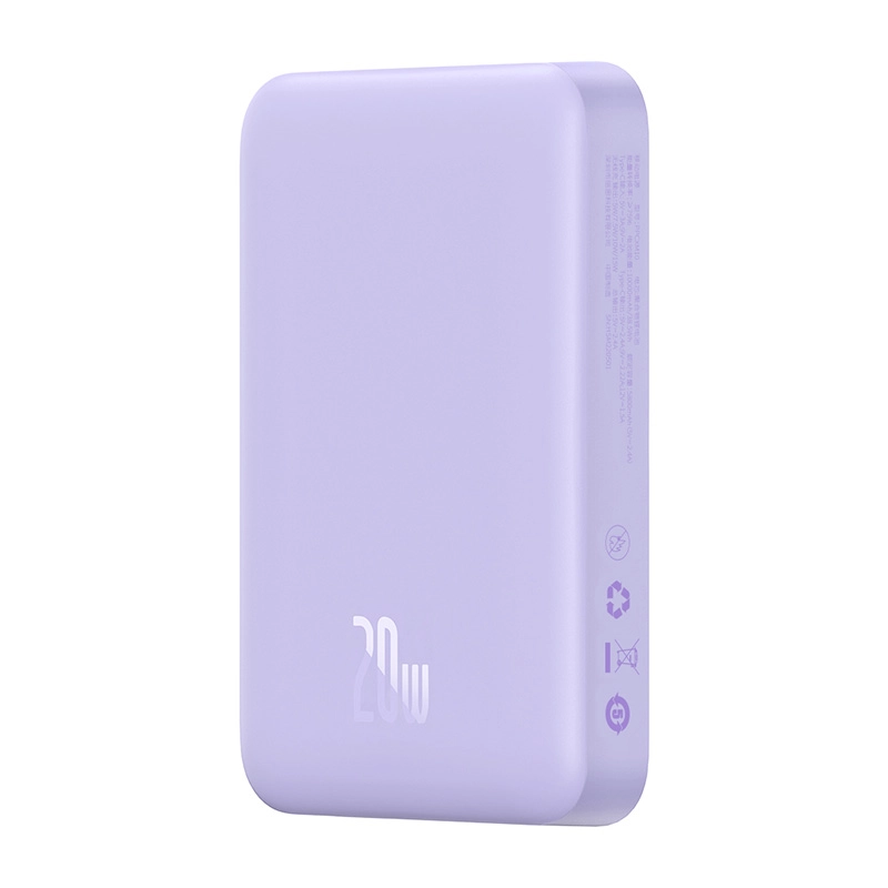 Powerbank Baseus Magnetic Mini 10000mAh, USB-C 20W MagSafe (violeta)