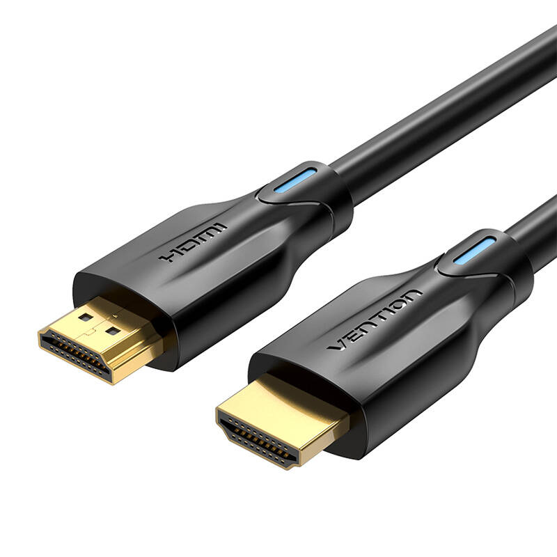 HDMI 2.1 Vention AANBF kabelis, 1 m, 8K 60 Hz / 4K 120 Hz (melns)