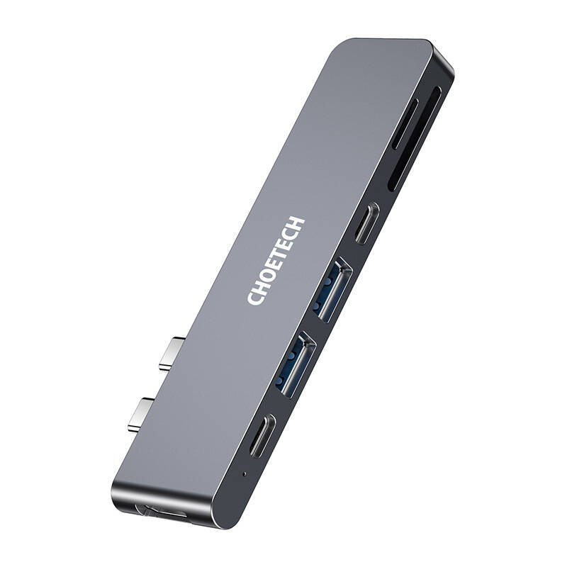Dokstacija Choetech HUB-M14 Macbook Pro, 7-in-2 USB-C, Thunderbolt 3 (sudraba)