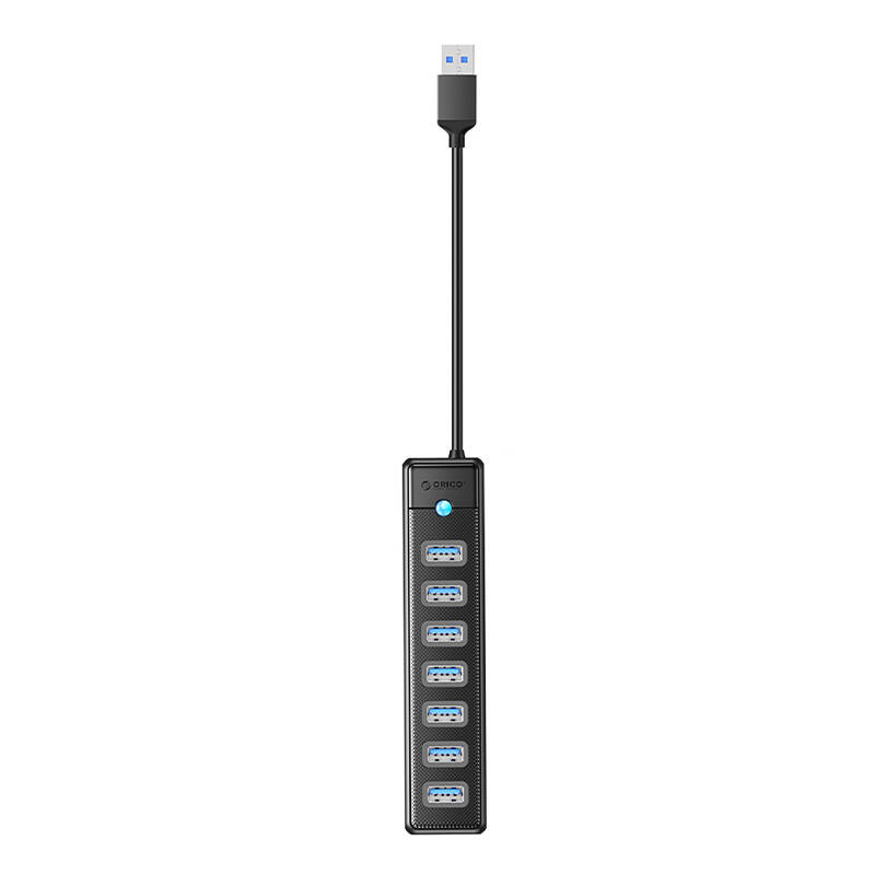 Orico PW7U USB uz 7x USB 3.0 Hub adapteris (melns)