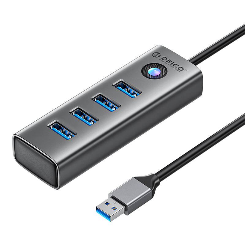 Orico PDD4U USB uz 4x USB 3.0 Hub adapteris (pelēks)