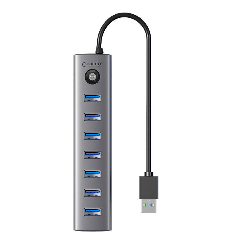 Orico CL7U USB-C uz 7x USB 3.0 Hub adapteris (pelēks)