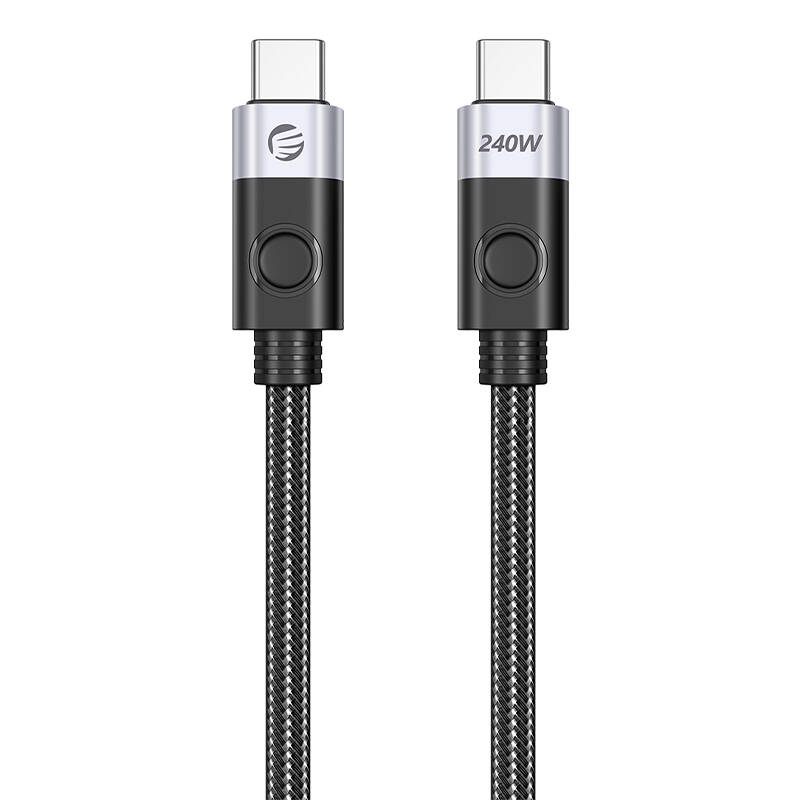 Orico 240W USB-C uz USB-C uzlādes kabelis, 1.5 m (melns)