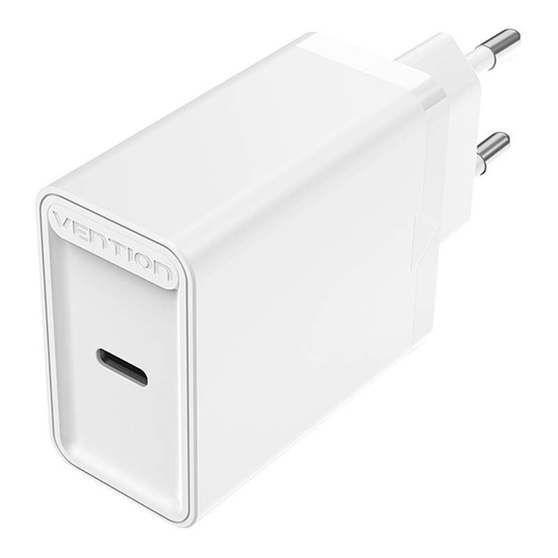 Vention FAIW0-EU USB-C 30W sienas lādētājs (balts)