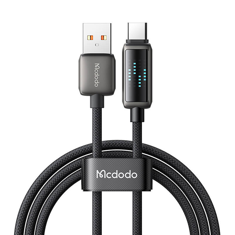 Mcdodo CA-2350 USB-A uz USB-C kabelis, 6A, LED displejs, 1,2 m