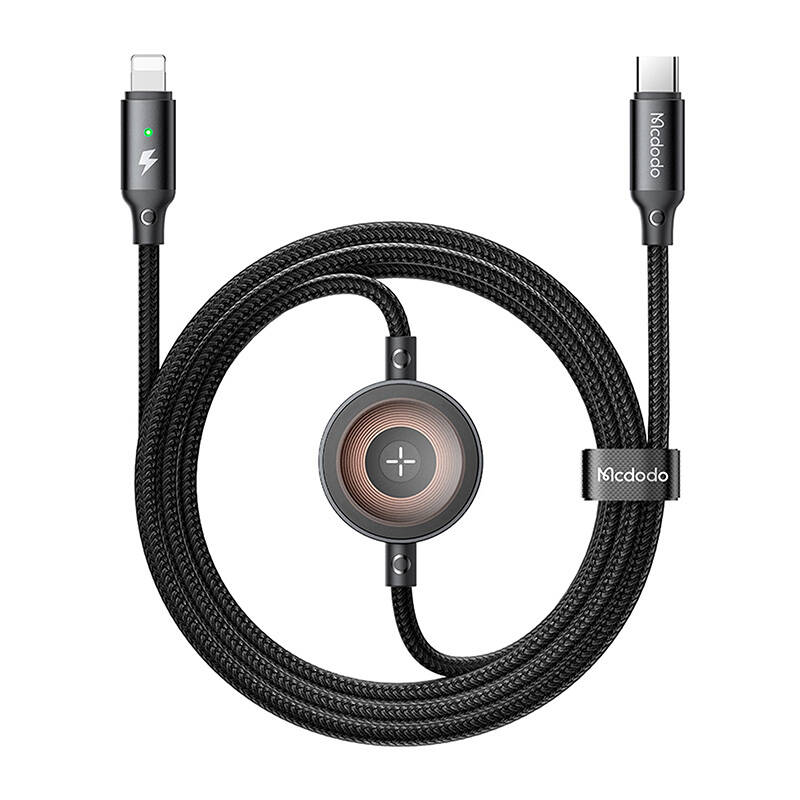 Mcdodo CA-5680 2 vienā USB-C uz Lightning kabelis + Apple Watch lādētājs, 36W, 1.5m