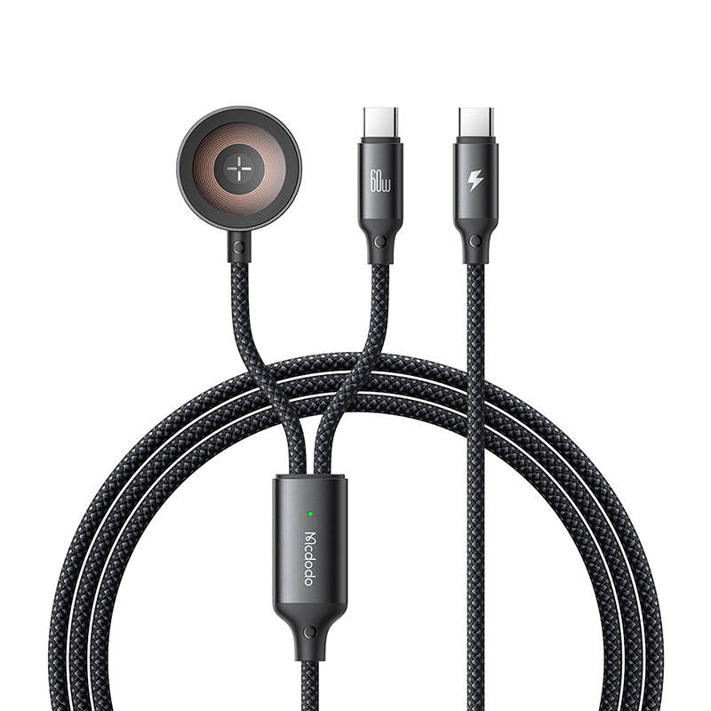 Mcdodo CA-2200 2 vienā USB-C kabelis + Apple Watch lādētājs, 60W, 1.2m