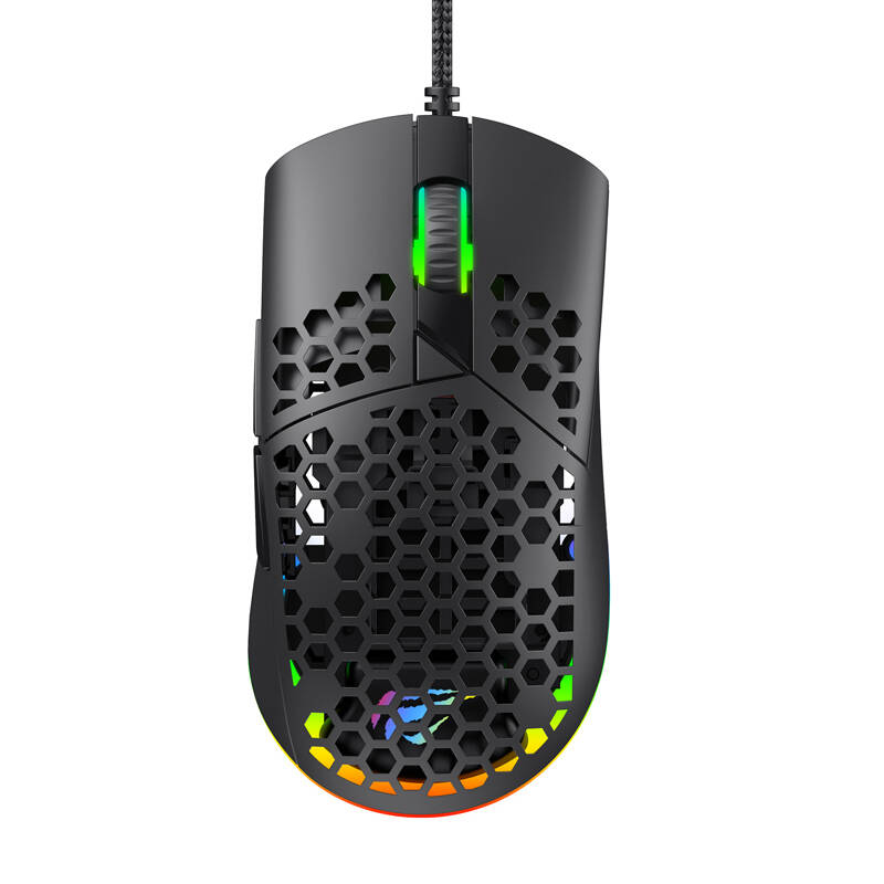 Havit MS1036 RGB vadu spēļu pele (melna)