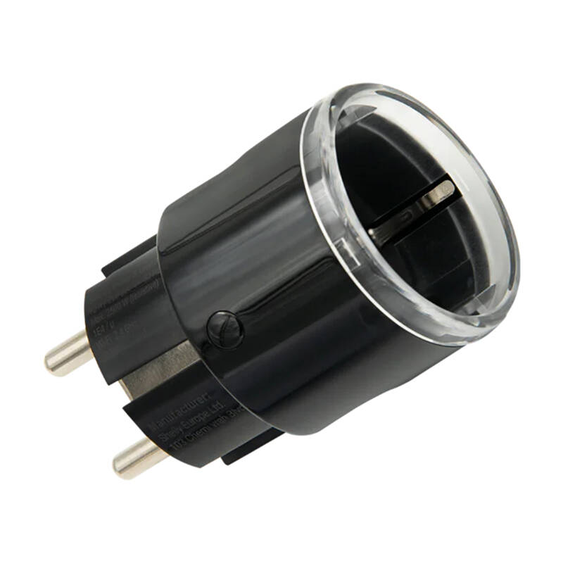 Shelly Plug S MTR Gen3 vieda rozete (Melna)